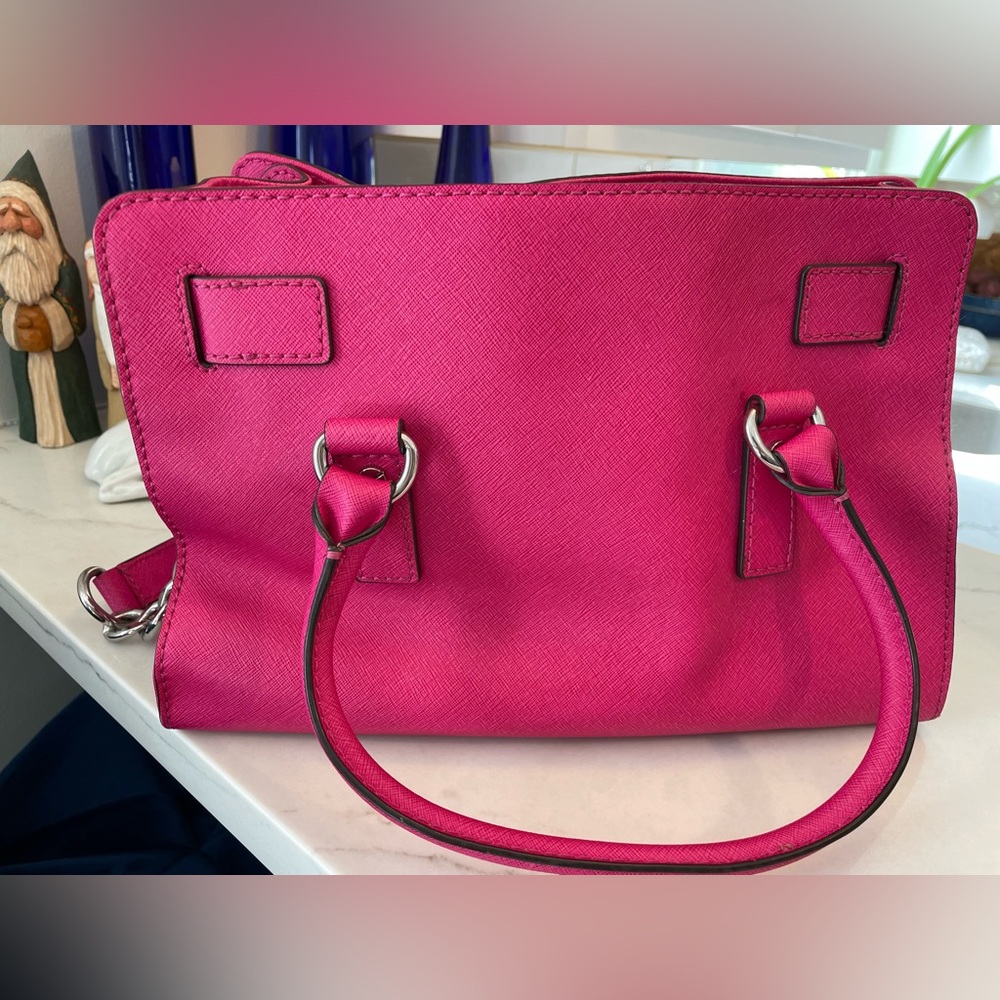 Michael Kors Hamilton Medium Raspberry Handbag - Picture 3 of 7